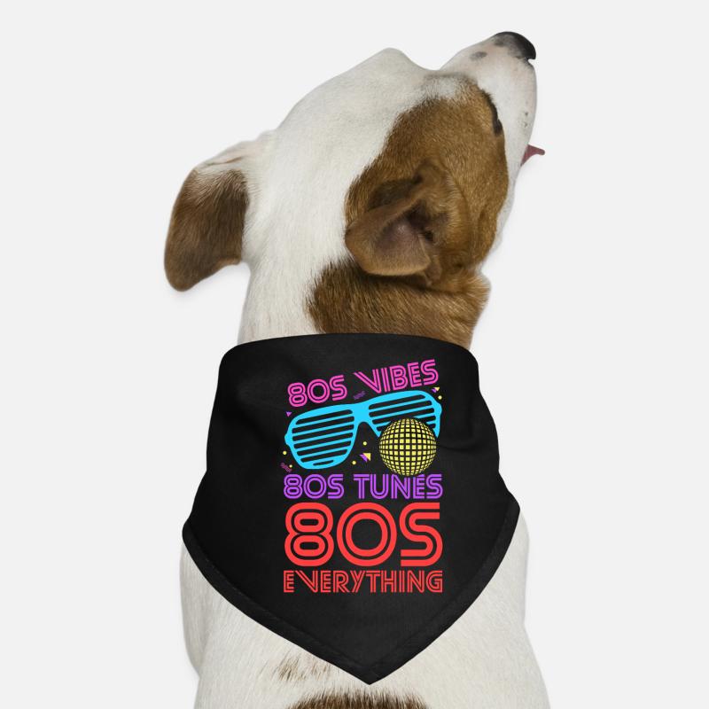 80s Vibes Tunes Everything Dog Bandana