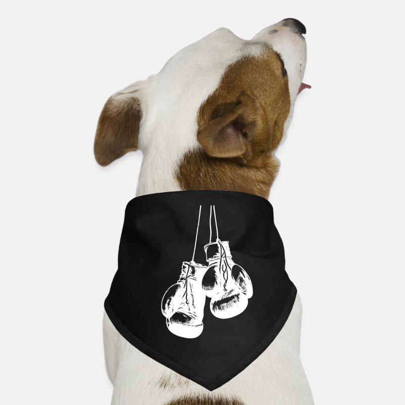 Hängend weisse Boxhandschuhe Design. Logo Design Hunde-Bandana