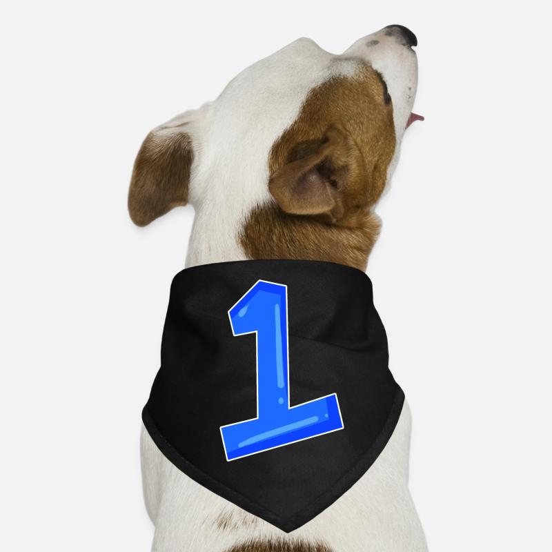 Numéro 1 bleu Bandana pour chien