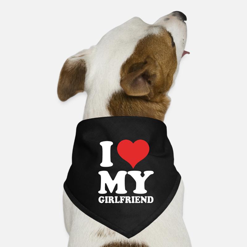 J’aime ma petite amie Bandana pour chien