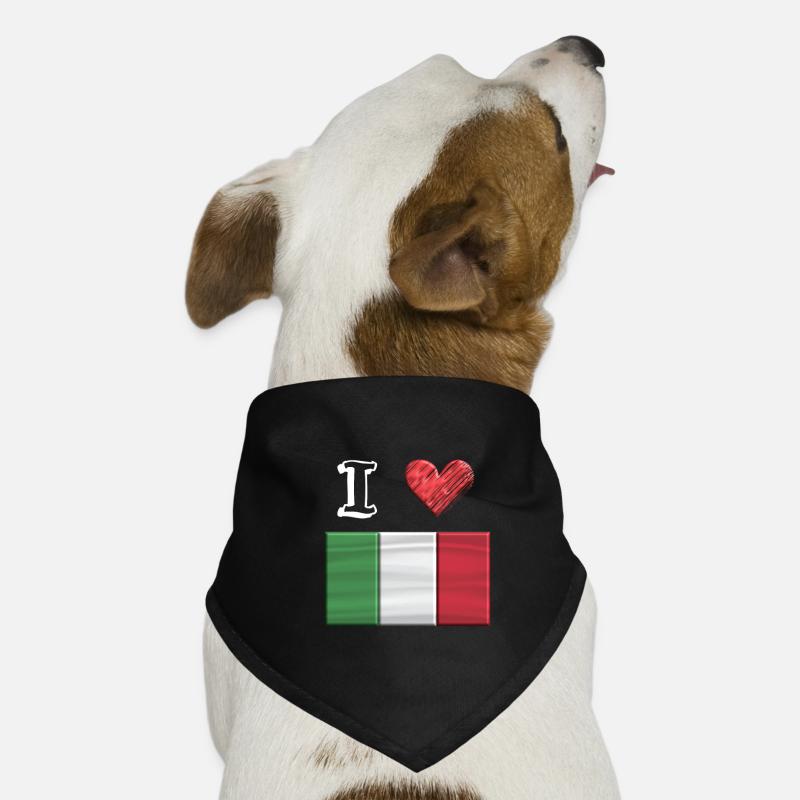 J’aime l’Italie drapeau 3 D Bandana pour chien