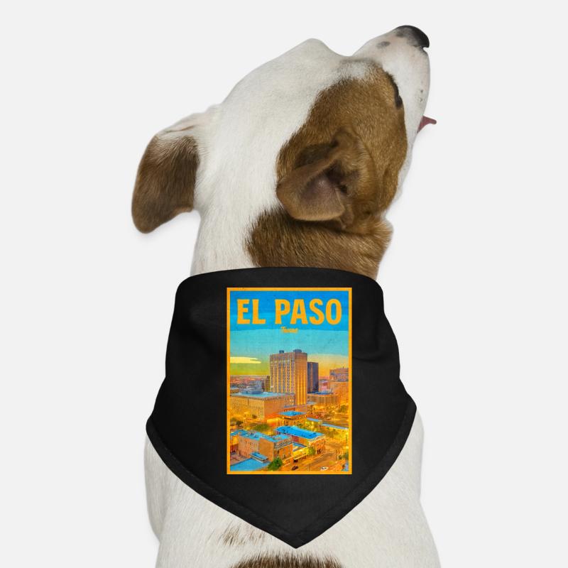 El Paso Skyline Retro Hunde-Bandana