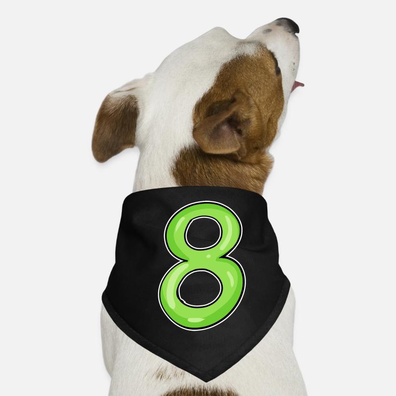 Numéro 8 - Huit - 8 Motif - Numéro 8 Numéro Bandana pour chien