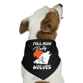 Full Moon Party Wolves - Hunde-Bandana - Schwarz - Vorne