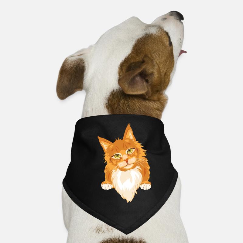 Chat roux timide et mignon Bandana pour chien