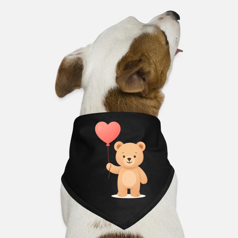 Ours tendre avec ballon au cœur Bandana pour chien