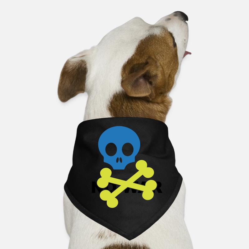 Neon Blue Skull and Crossbones Dog Bandana