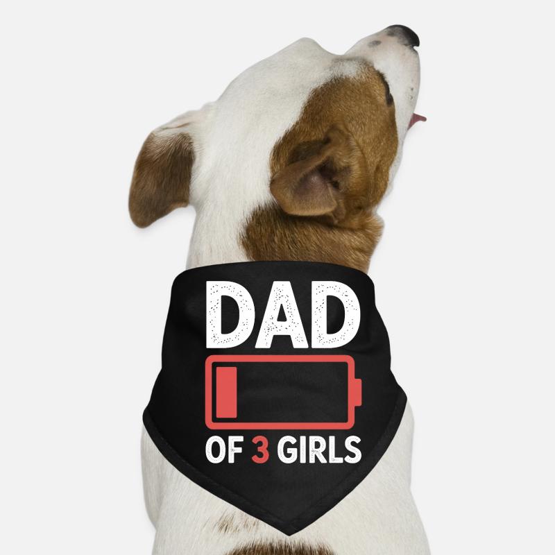 Icône de piles Papa de 3 filles Bandana pour chien