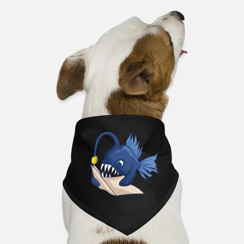 Deep Sea Anglerfish With Book Dog Bandana