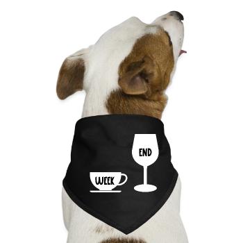 Wochenende - Hunde-Bandana - Schwarz - Vorne