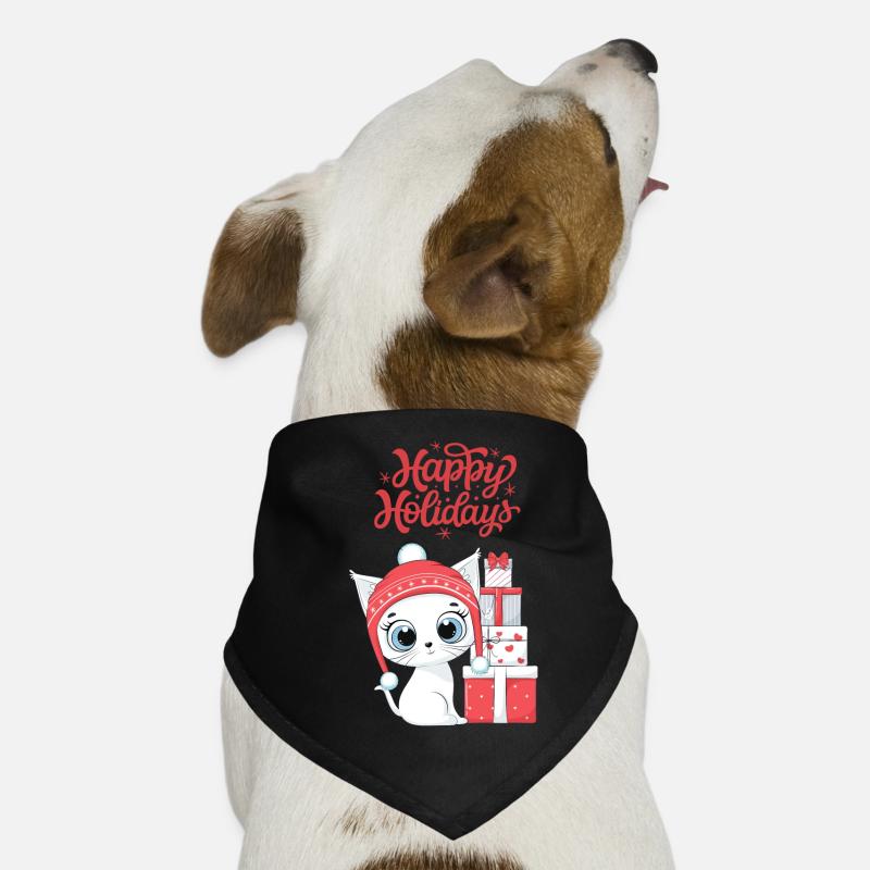 chat noël - Joyeux Noël chats tshirt Bandana pour chien