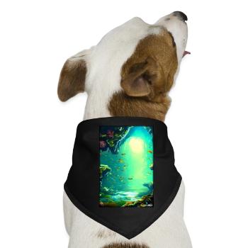 Meeresleben Unterwasserwelt Fische Meerestier See - Hunde-Bandana - Schwarz - Vorne