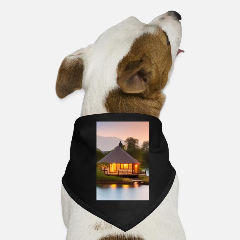 Charming lakeside cabin Dog Bandana