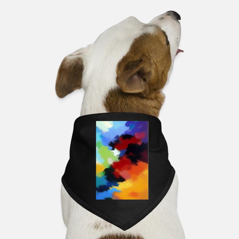 Malerei Muster - Hunde-Bandana - Schwarz