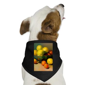 Früchte - Hunde-Bandana - Schwarz - Vorne