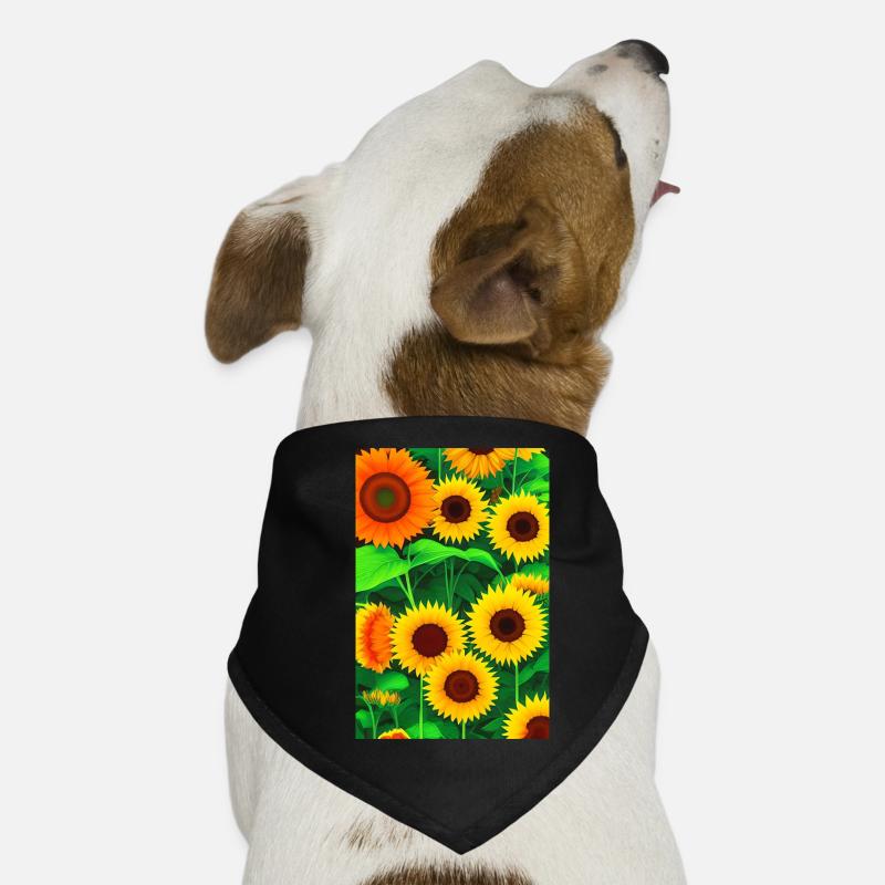 Sonnenblumen Hunde-Bandana
