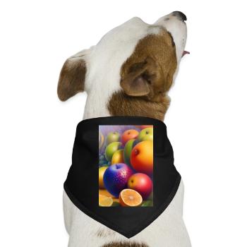 Früchte - Hunde-Bandana - Schwarz - Vorne