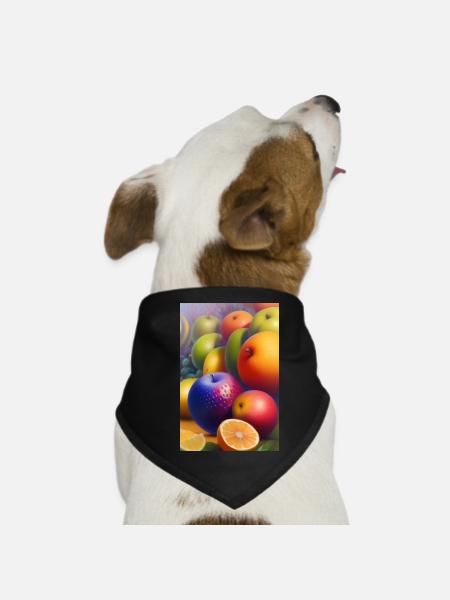 Fruit - Dog Bandana - black - Front