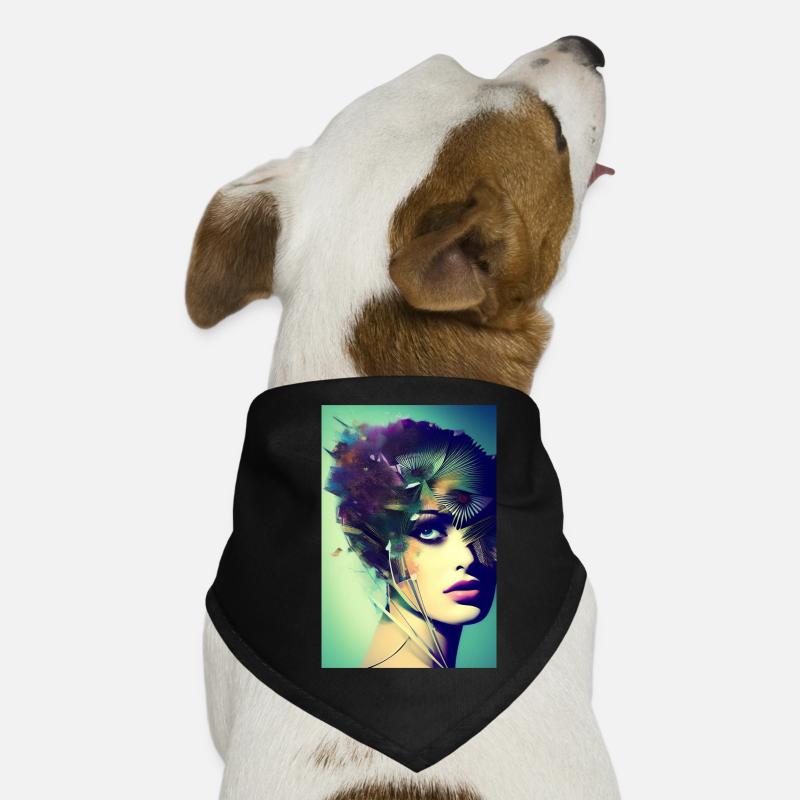 Abstract Facial Art Dog Bandana