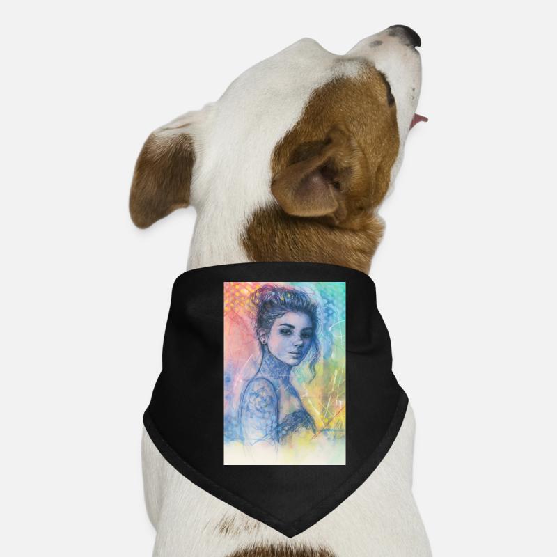 Frau Pop Regenbogen omikly Tattoo Arm Schädel Graf Hunde-Bandana