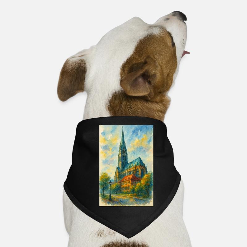 Gothic church in impressionist style Dog Bandana