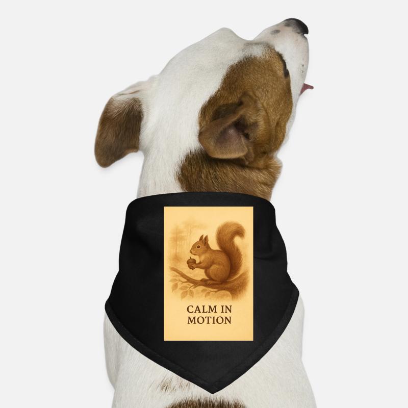 Calm in motion squirrel sepia Dog Bandana
