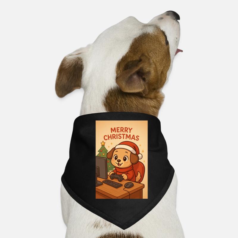 Chien de Noël sur PC Bandana pour chien