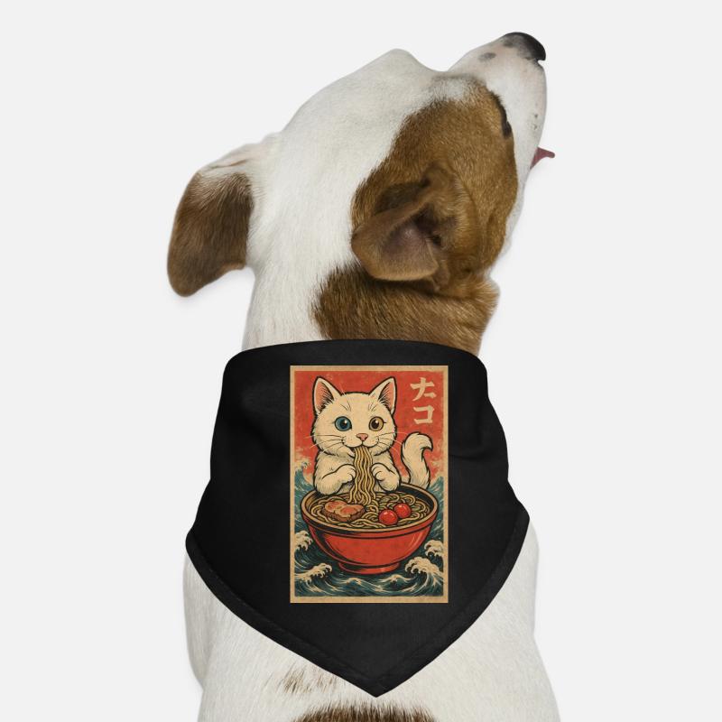 Katzenramen Ukiyo-E Retro Hunde-Bandana