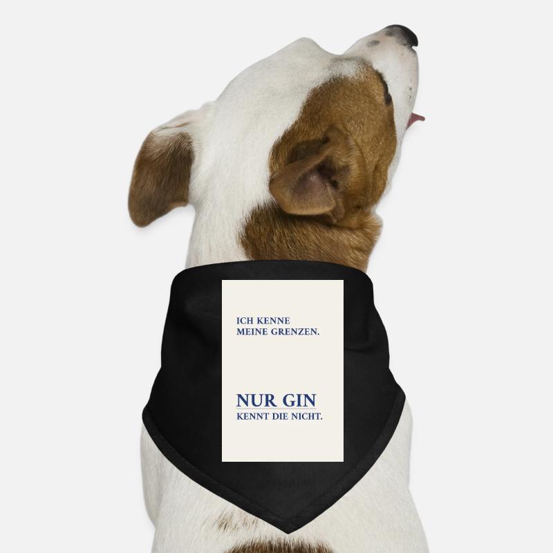 Gin ne connaît pas de frontières – Affiche minimale Bandana pour chien