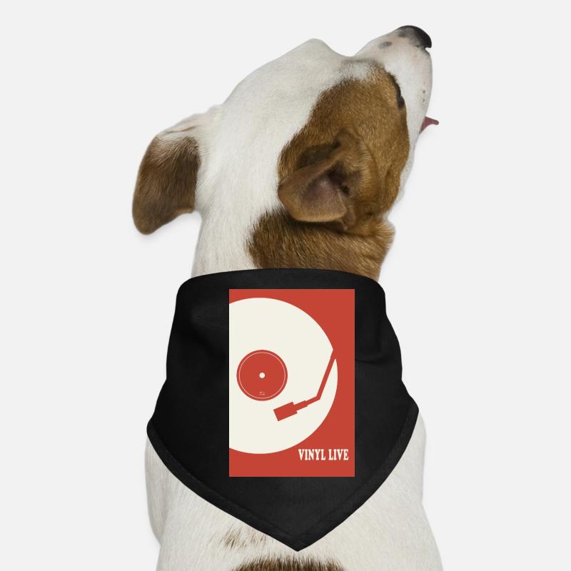 Vinyl Life – Retro Turntable Poster Dog Bandana