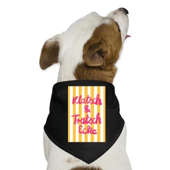 Klatsch & Tratsch - gelbe Streifen - Hunde-Bandana - Schwarz - Vorne
