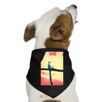 Poster Katta Lemur - Hunde-Bandana - Schwarz - Vorne