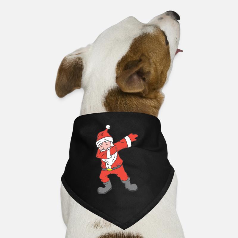 Julemanden jul dabbing dab - Bandana til din hund - sort