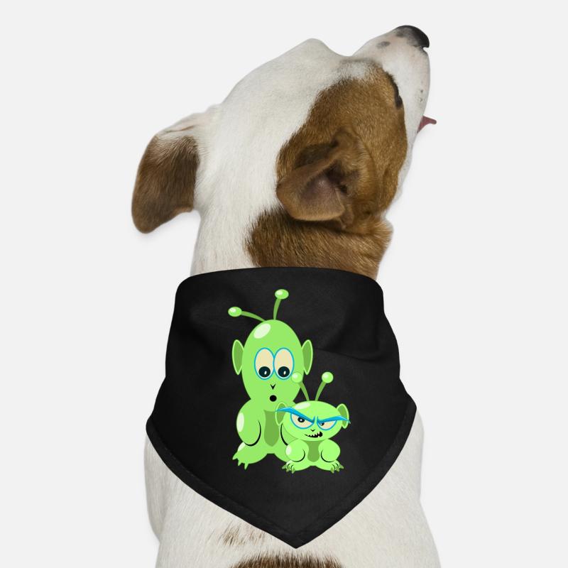 Deux petits aliens drôles - des martiens cool Bandana pour chien