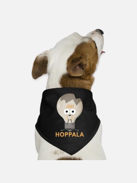 Hoppala lightbulb - Dog Bandana - black