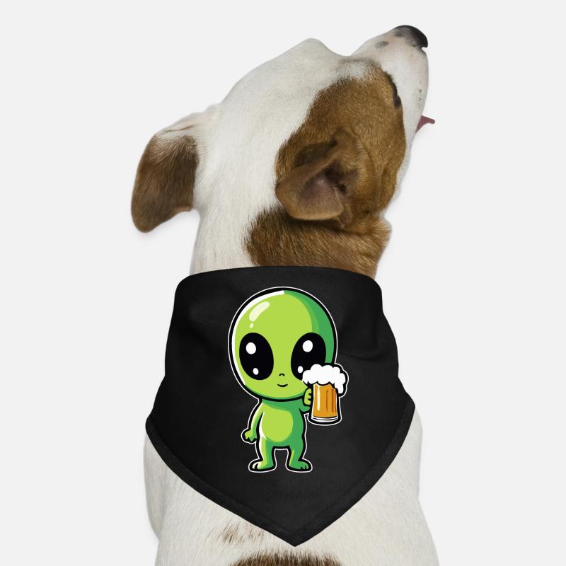 Alien avec de la bière Bandana pour chien