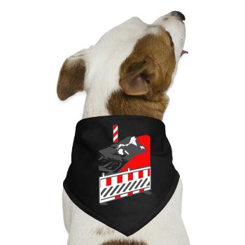 Baustelle - Hunde-Bandana - Schwarz - Vorne
