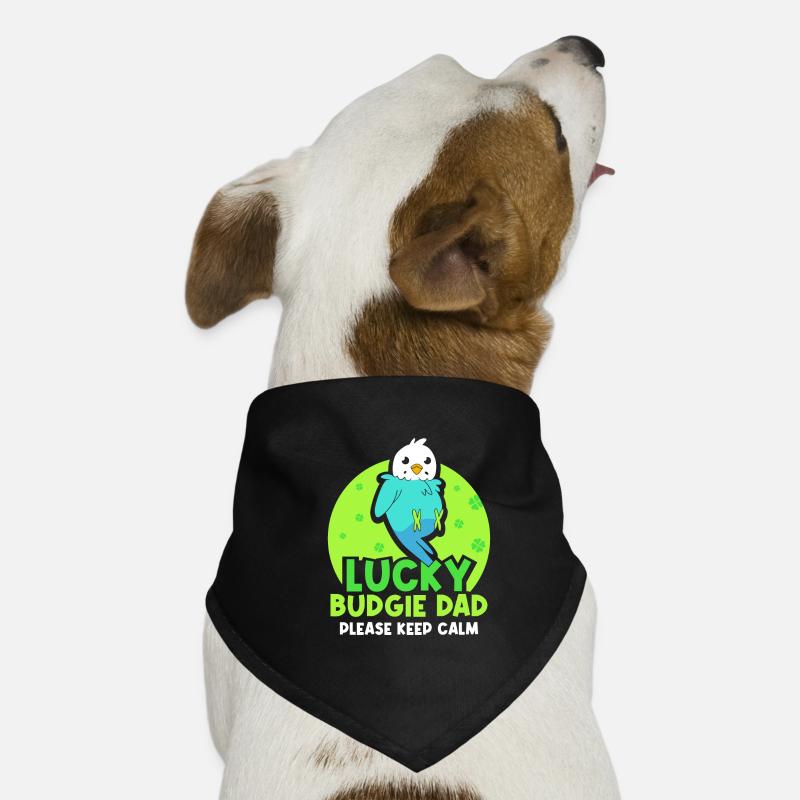 Lucky budgie Dad - please keep calm Hunde-Bandana