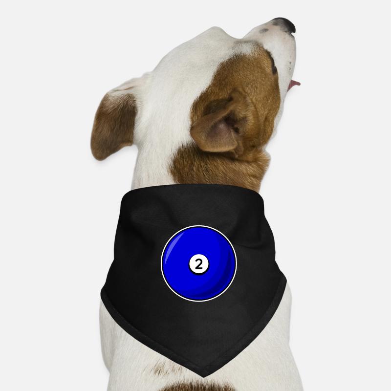 Billiard ball 2 blue Billiards two Dog Bandana