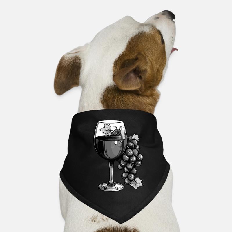 Weinglas Vino Hunde-Bandana