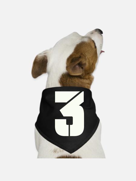 3 - Hunde-Bandana - Schwarz - Vorne