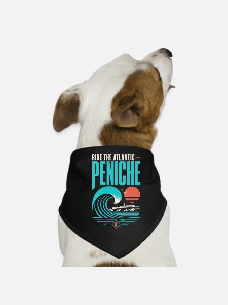 Peniche Surfing - Dog Bandana - black - Front