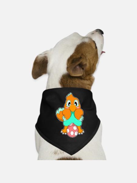 Papagei Ei - Hunde-Bandana - Schwarz - Vorne