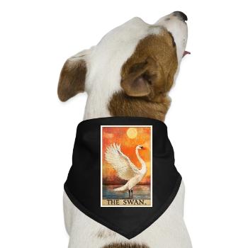 Schwäne Schwan - Hunde-Bandana - Schwarz - Vorne