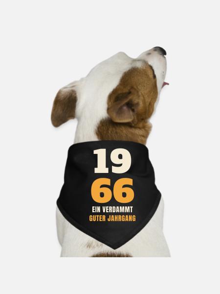 1966 Ein verdammt guter Jahrgang 60. Geburtstag - Hunde-Bandana - Schwarz - Vorne