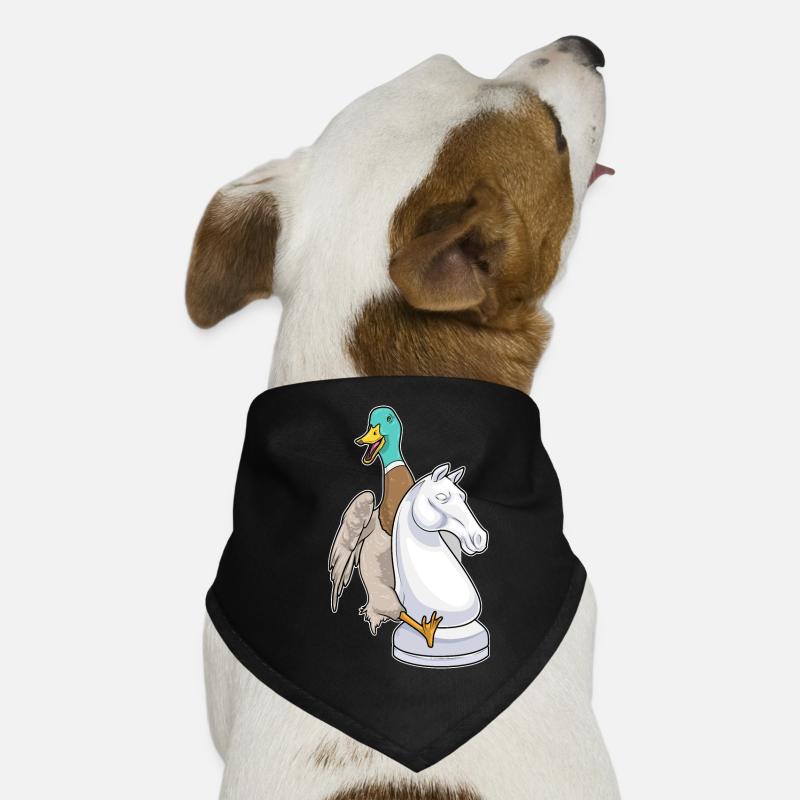 Ente Schachfigur Springer Schach Hunde-Bandana
