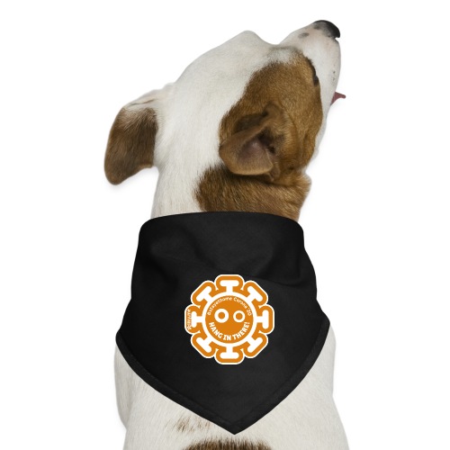 Corona Virus #stayathome orange - Pañuelo bandana para perro