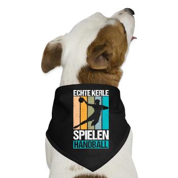 Echte Kerle spielen Handball - Hunde-Bandana - Schwarz - Vorne