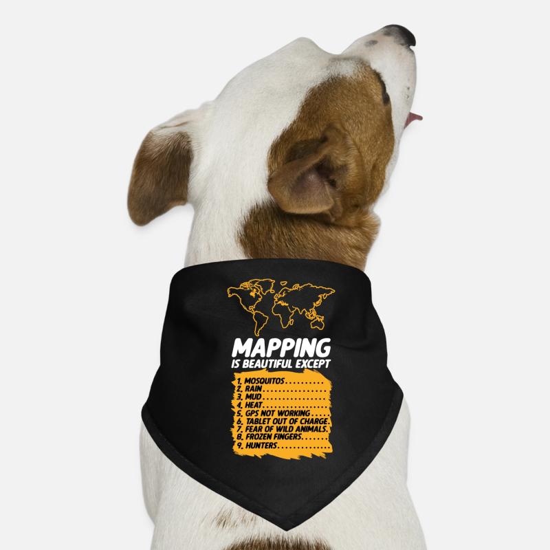 Conception cartographique Bandana pour chien