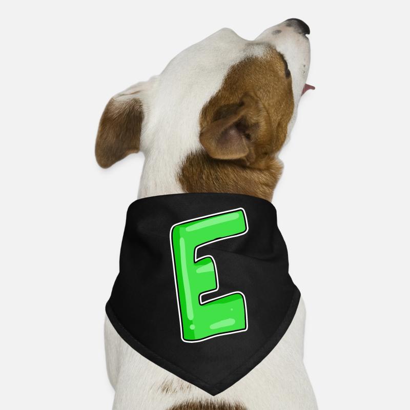 Buchstabe E Anfangsbuchstabe Hunde-Bandana